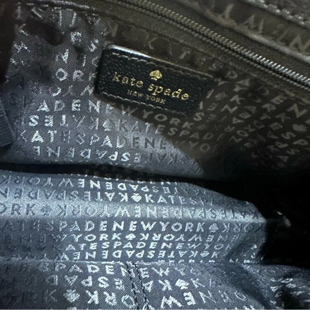 Kate Spade New York 100% Leather Crossbody Bag Black PalePink Flap Gold Hardware